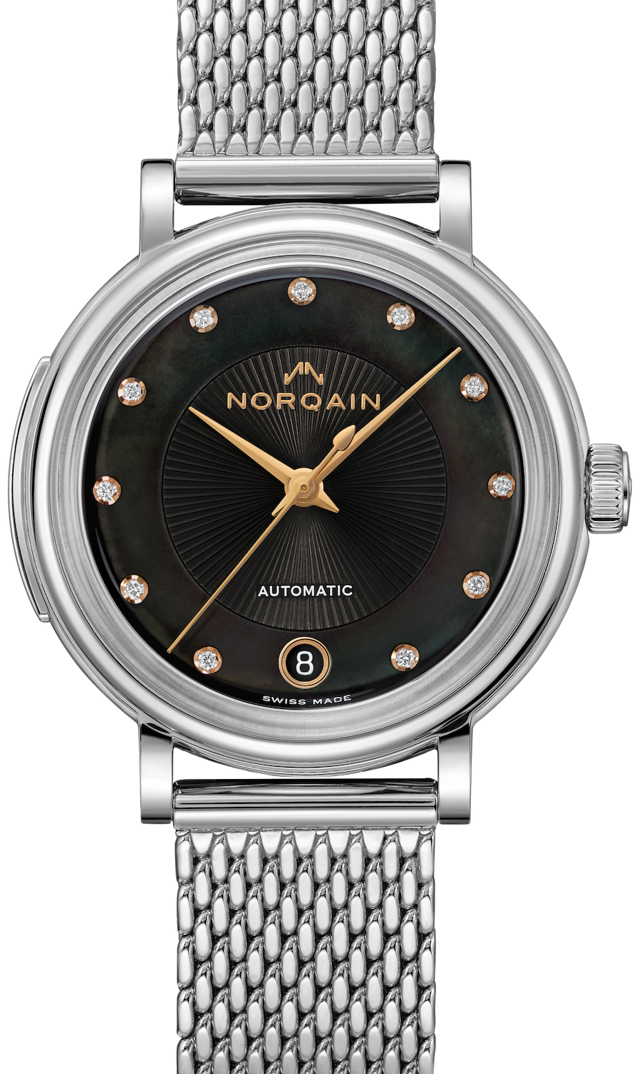 Norqain Freedom 60 Black Mop Diamond Bracelet