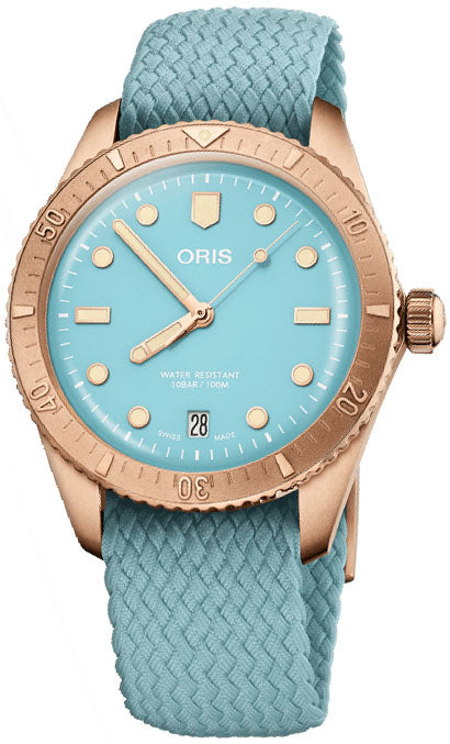 Oris Divers Sixty Five Cotton Candy Bronze Sky Blue