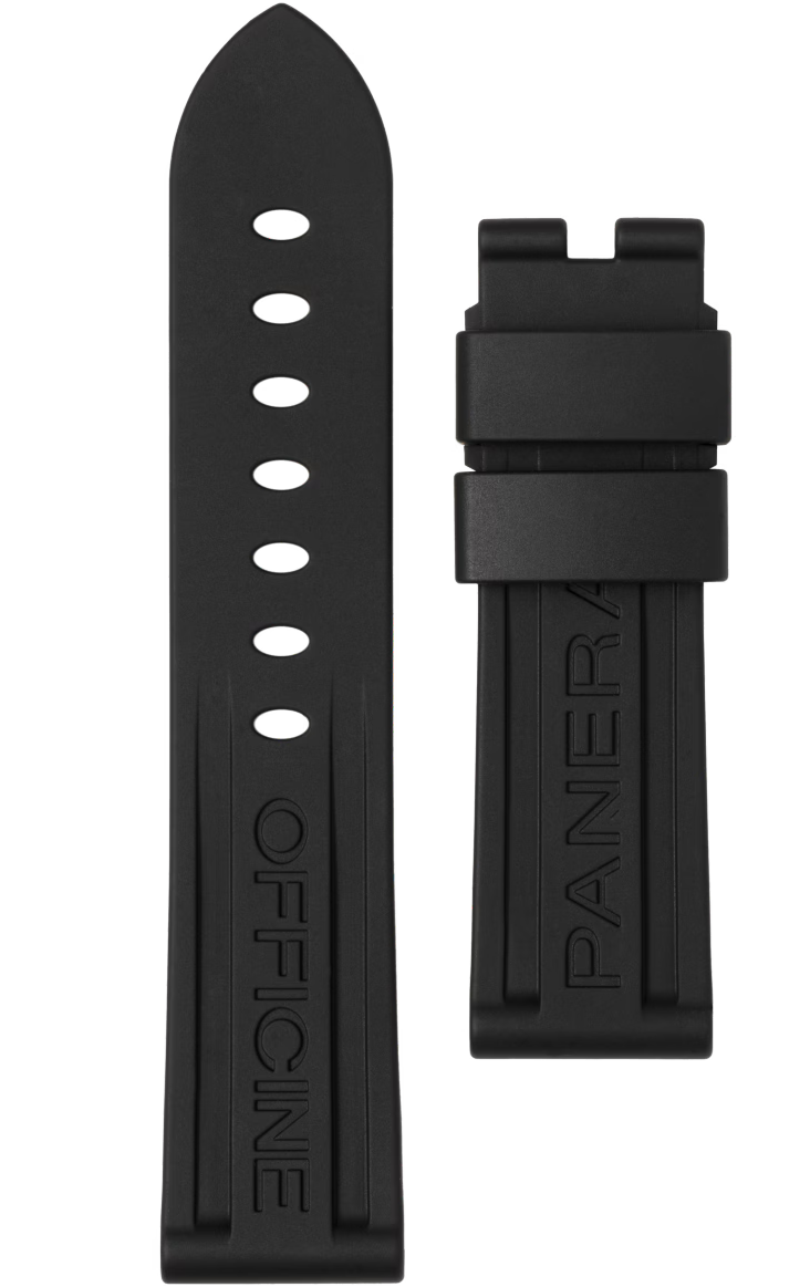 Panerai Strap Caoutchouc Black 24/22mm