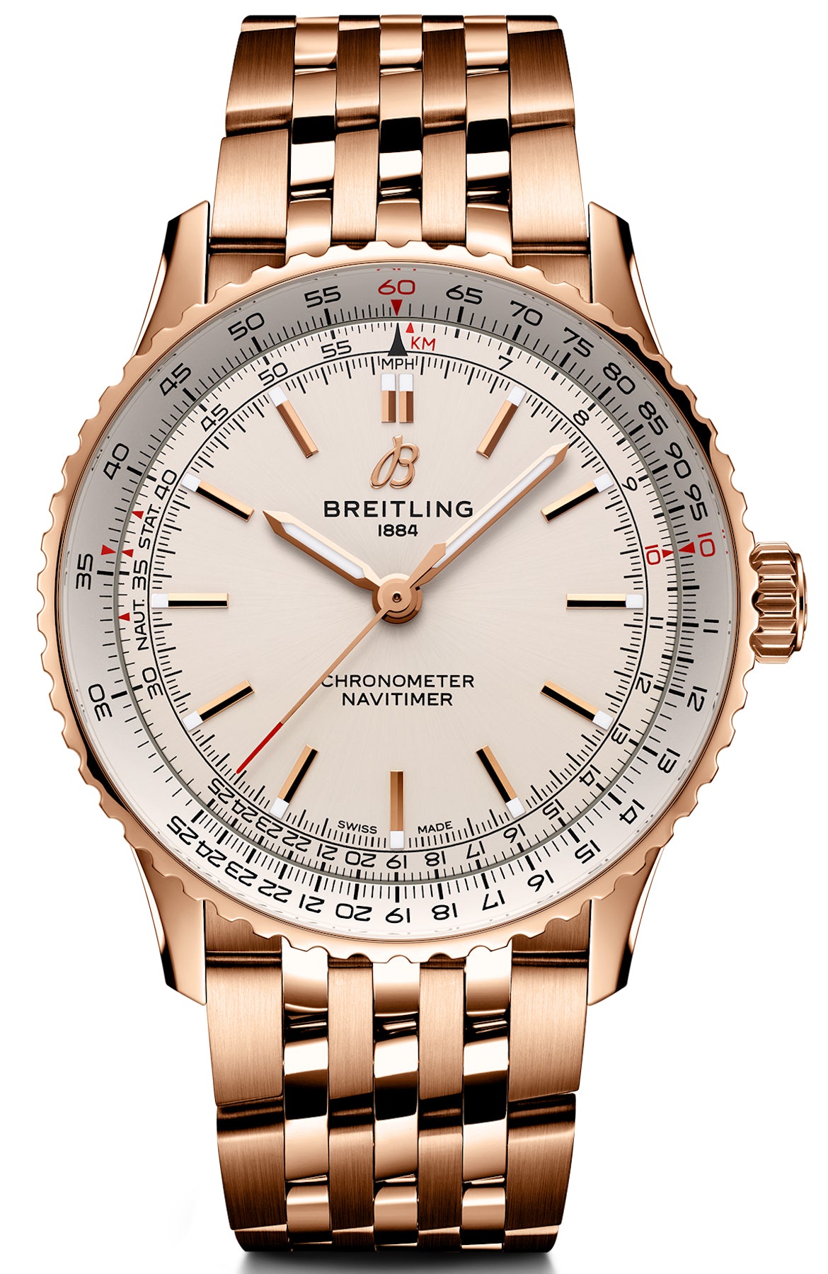 Breitling Navitimer Automatic 41 18k Red Gold Bracelet