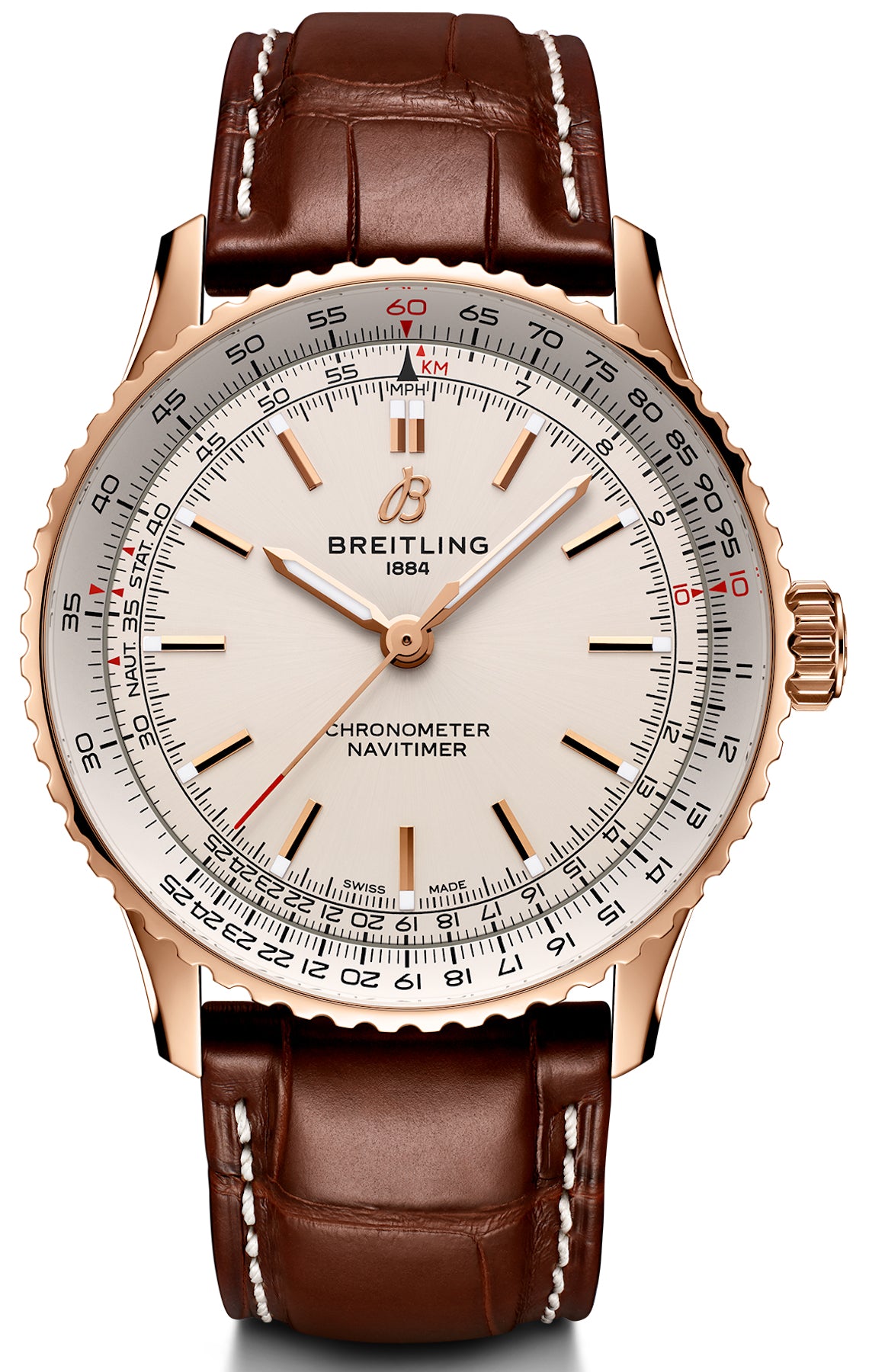 Breitling Navitimer Automatic 41 18k Red Gold Leather