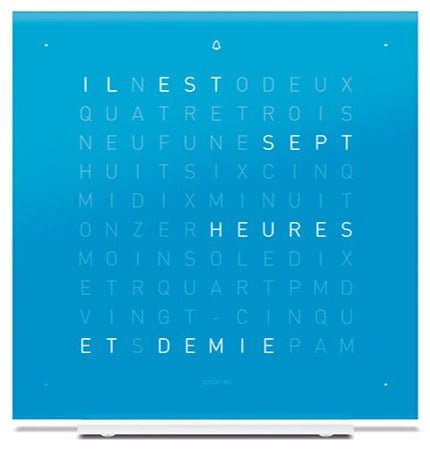 Qlocktwo Earth 13.5 Pure Blue Candy Table Clock