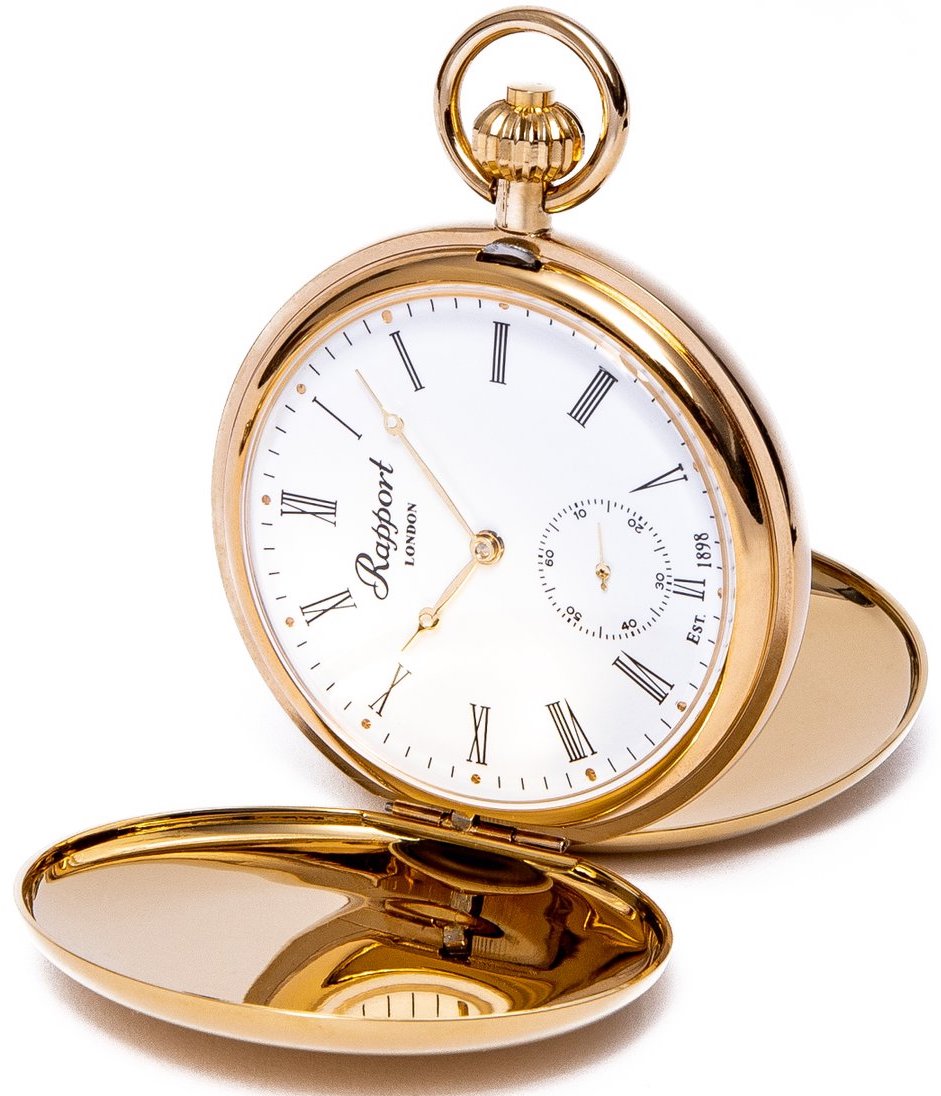 Rapport Pocket Watch Mechanical Double Hunter Gold Plated