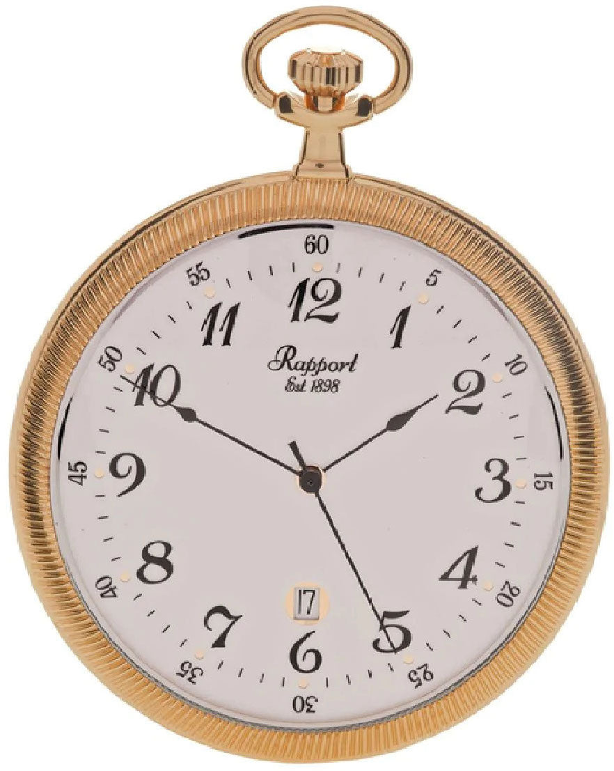 Rapport Pocket Watch Slim Open Face Gold