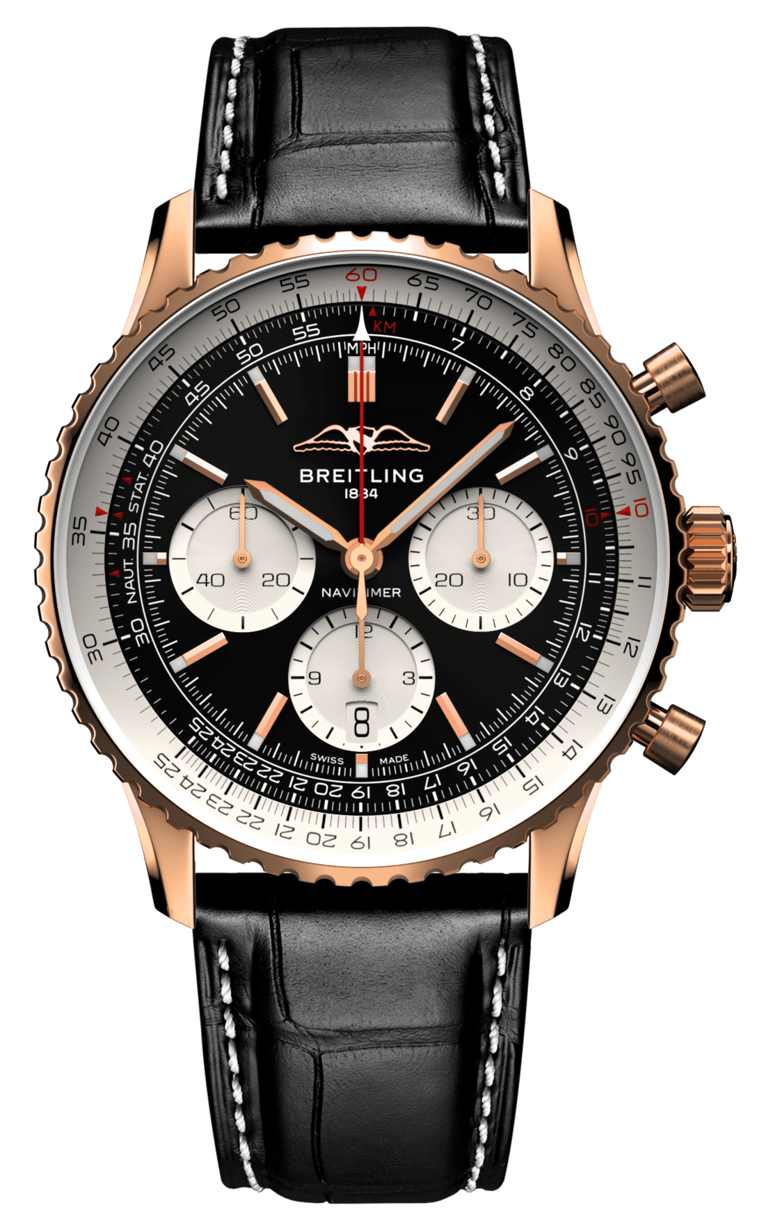 Breitling Navitimer B01 Chronograph 43 18k Red Gold