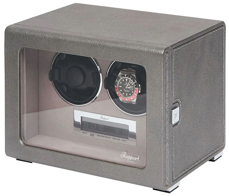 Rapport Watch Winder Quantum Quad Two Leather Grey
