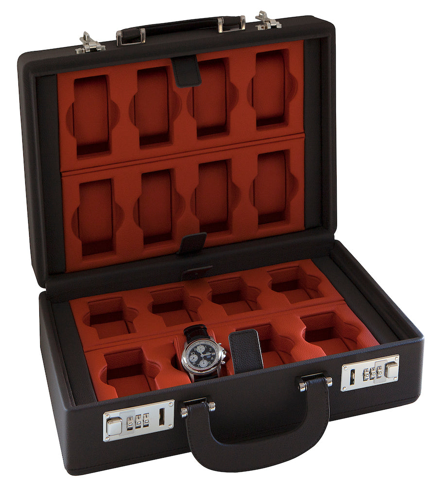 Scatola Del Tempo Watch Box Valigetta 16 Grey Orange