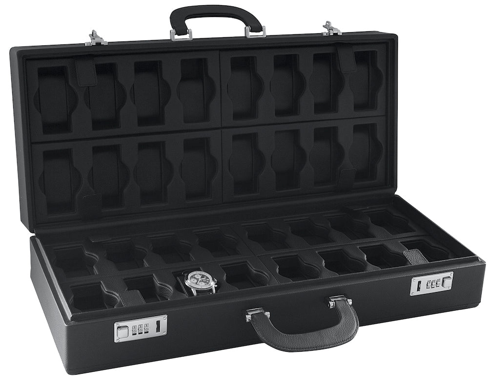 Scatola Del Tempo Watch Box Valigetta 32 Black