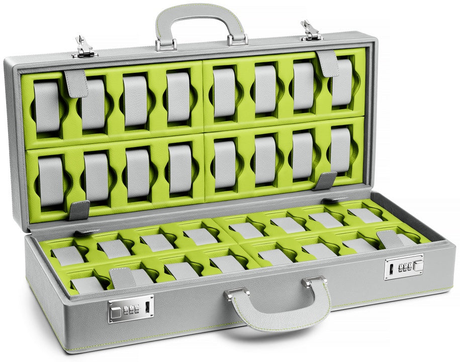 Scatola Del Tempo Watch Case Valigetta 32 Grey Green