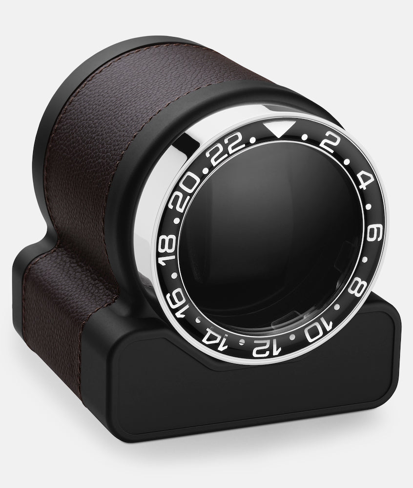 Scatola Del Tempo Watch Winder Rotor One Chocolate Black Bezel