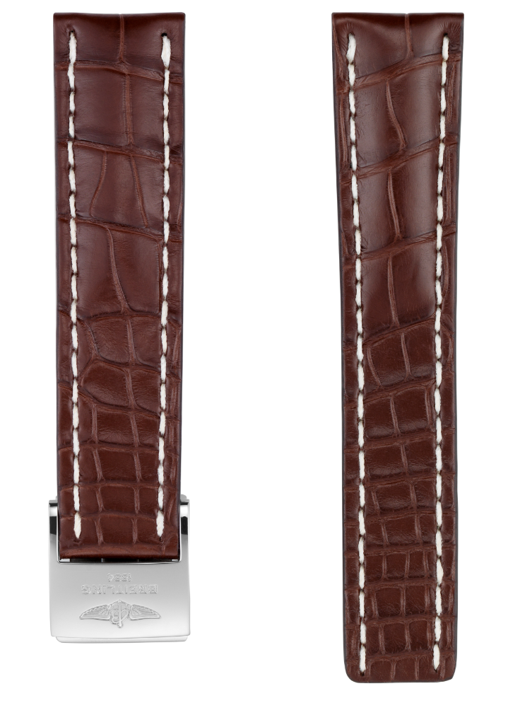 Breitling Strap Old Style Alligator 22-20 Brown (buckle Not Included)