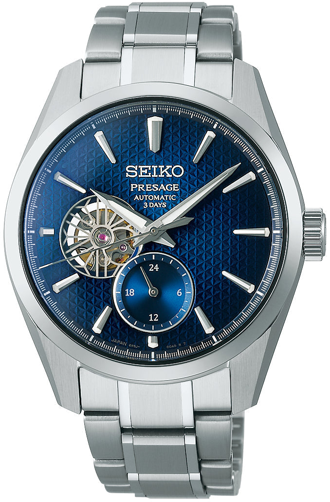 Seiko Presage Sharp Edged Ao Open Heart