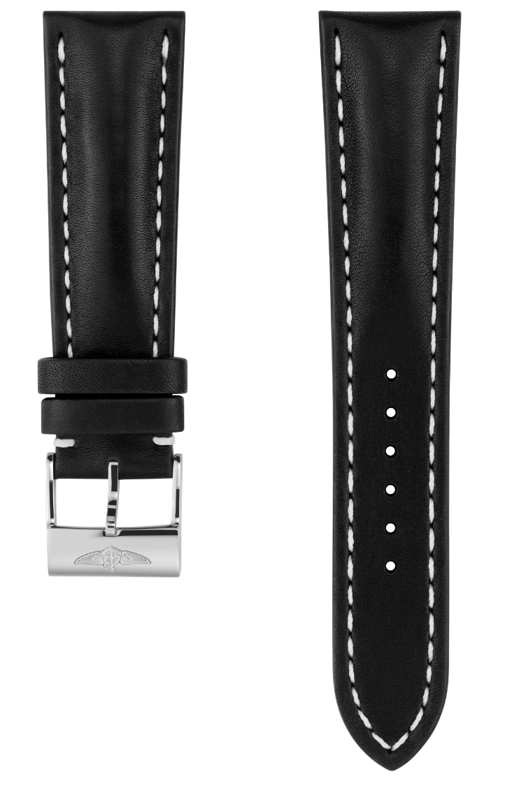 Breitling Strap Old Style Calf Leather 24-20 Black