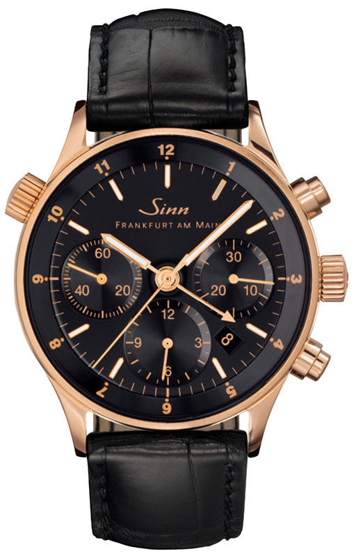 Sinn 6000 Finance Center Rose Gold Leather