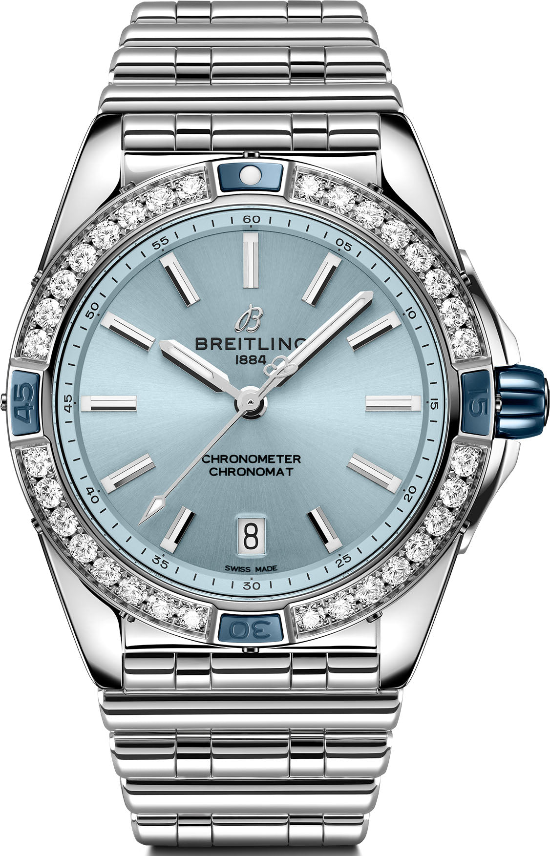 Breitling Super Chronomat Automatic 38 Iced Blue Bracelet
