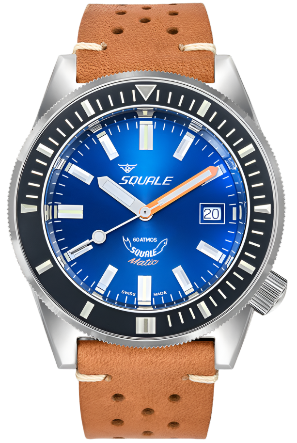 Squale Matic Dark Blue Leather