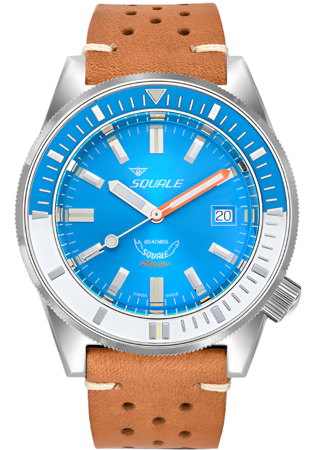 Squale Matic Light Blue Leather