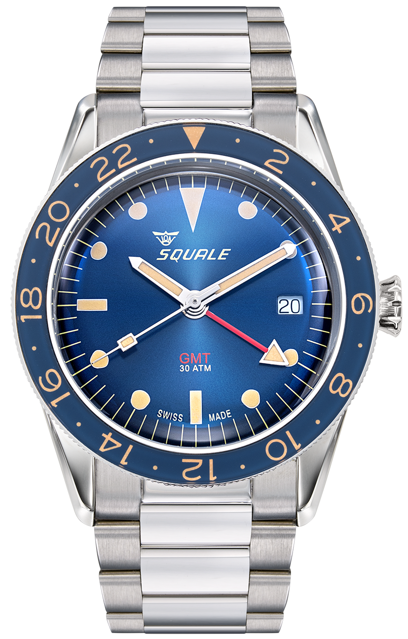 Squale Sub-39 Gmt Blue Vintage Bracelet
