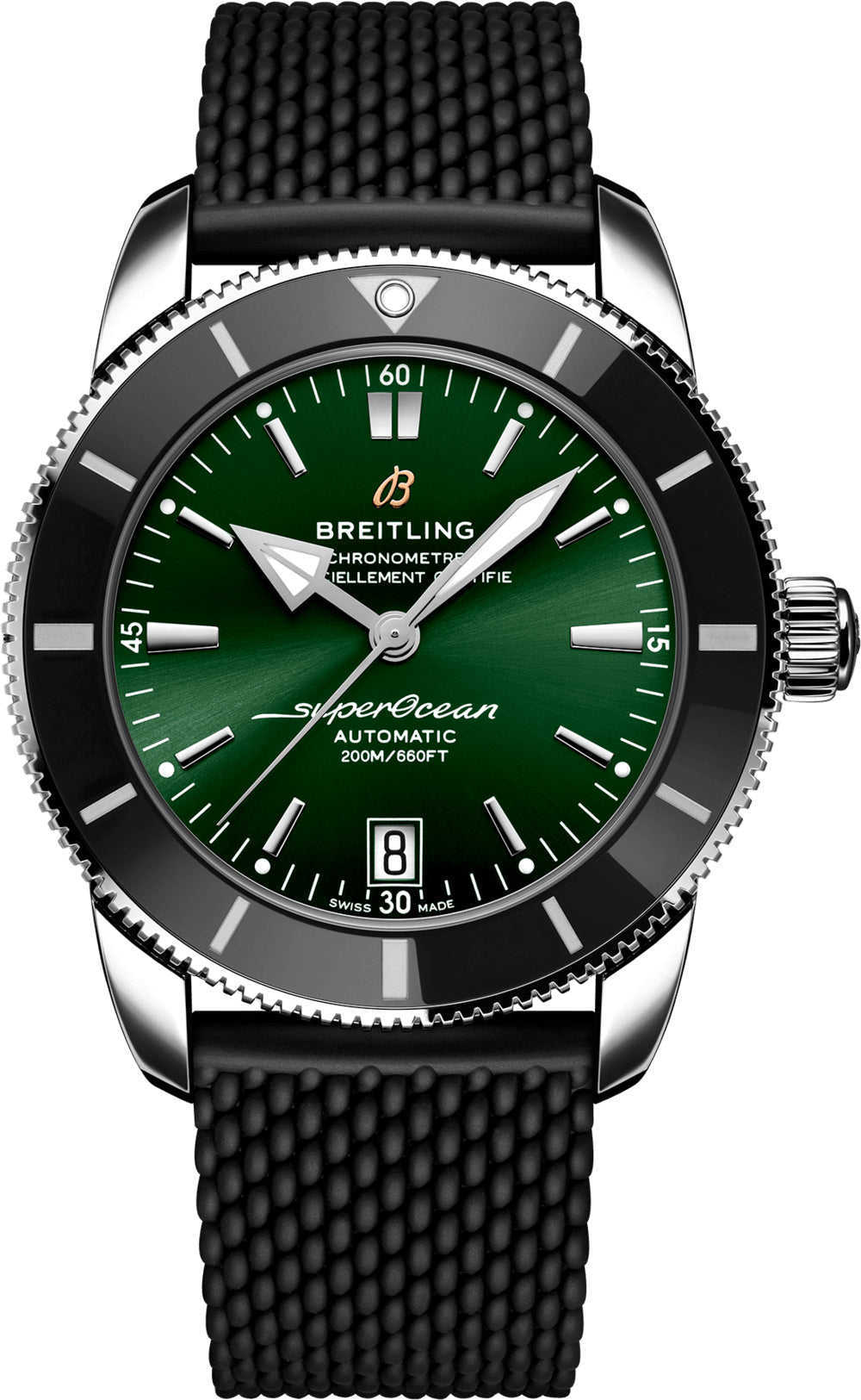 Breitling Watch Superocean Heritage Green Rubber