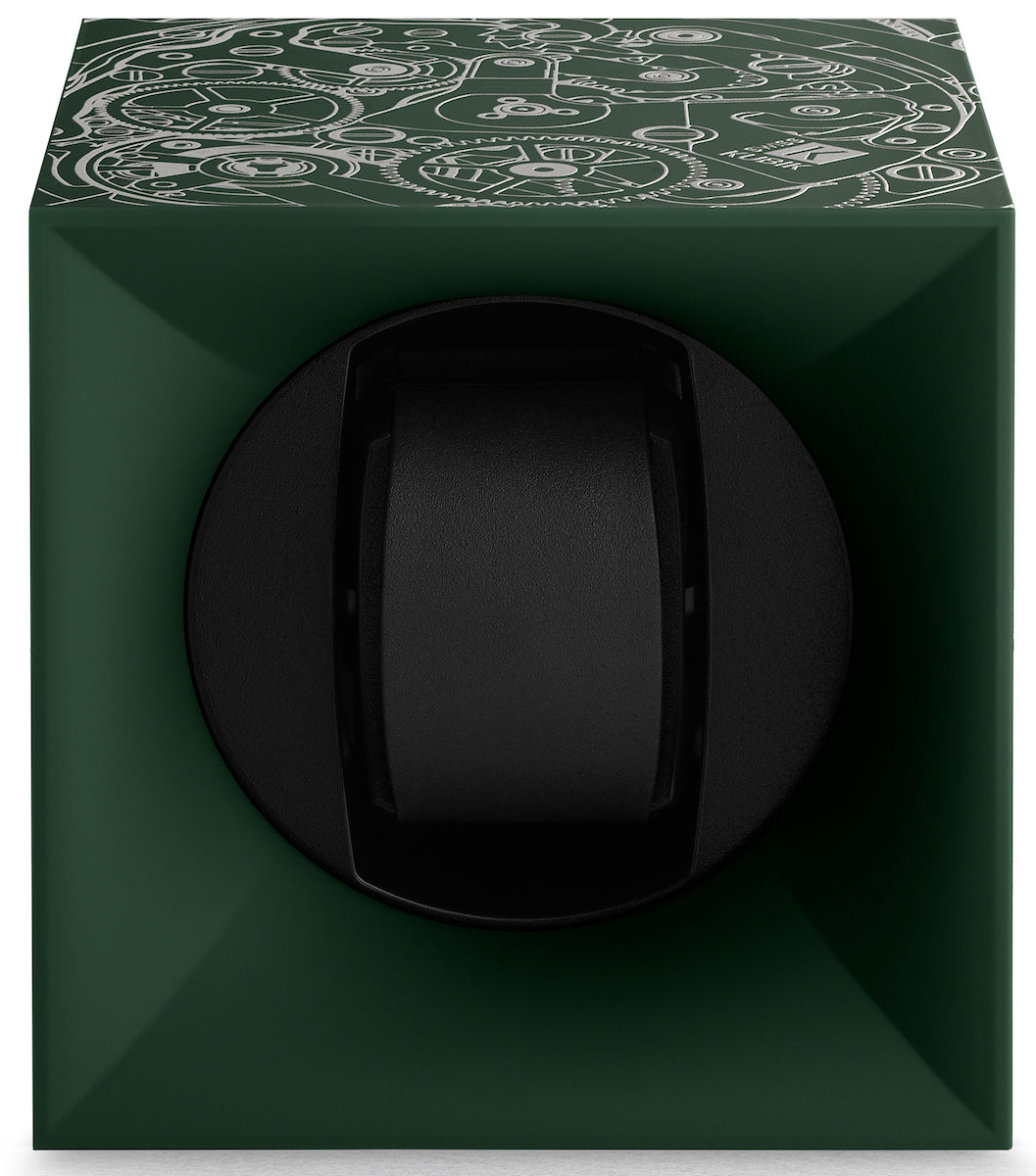 Swiss Kubik Watch Winder Single Startbox Green Print