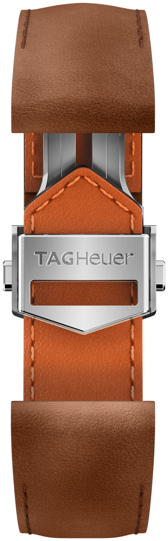 Tag Heuer Strap Connected 42mm Leather Brown Folding Buckle