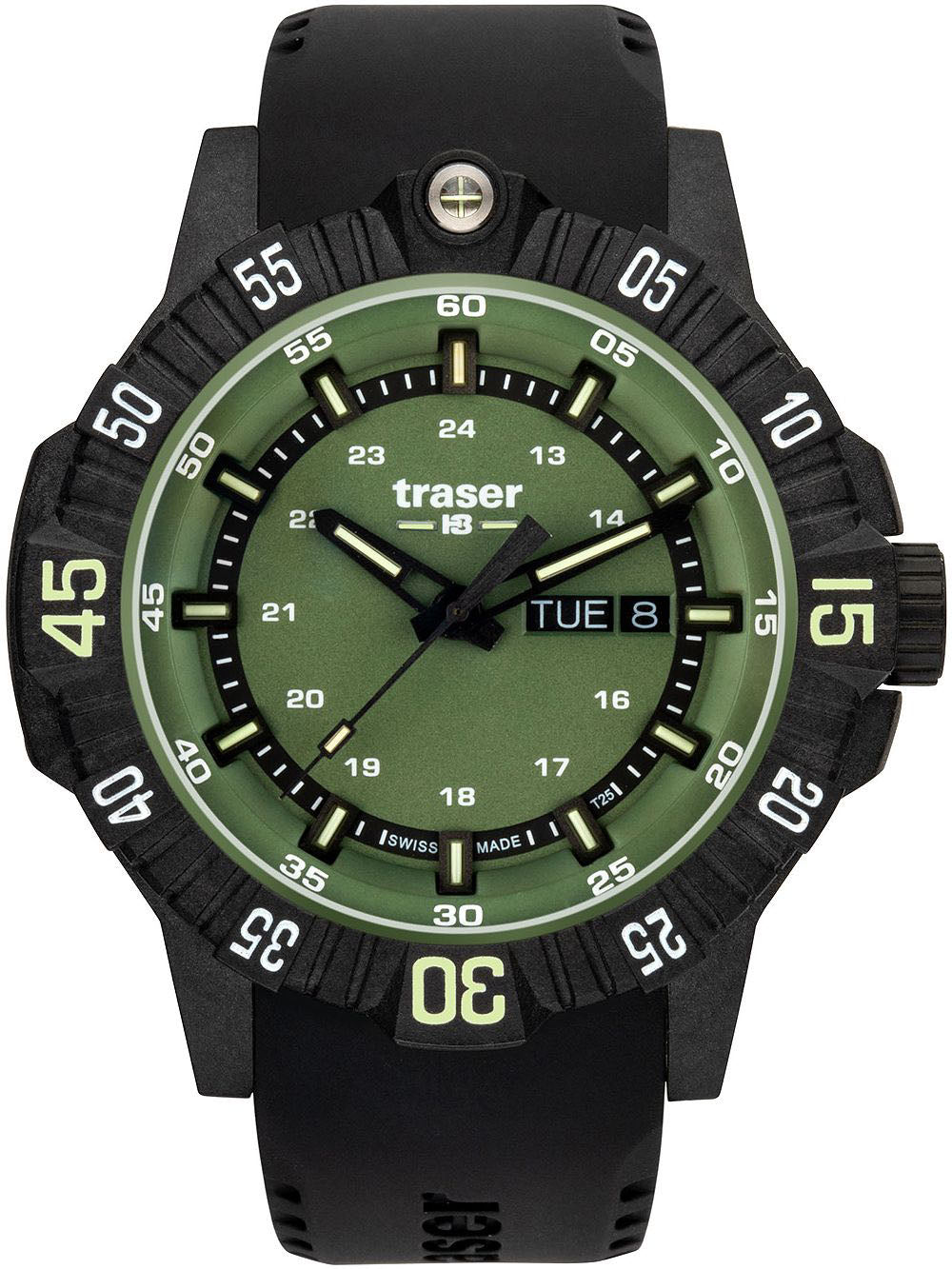 Traser H3 P99 Q Green Rubber