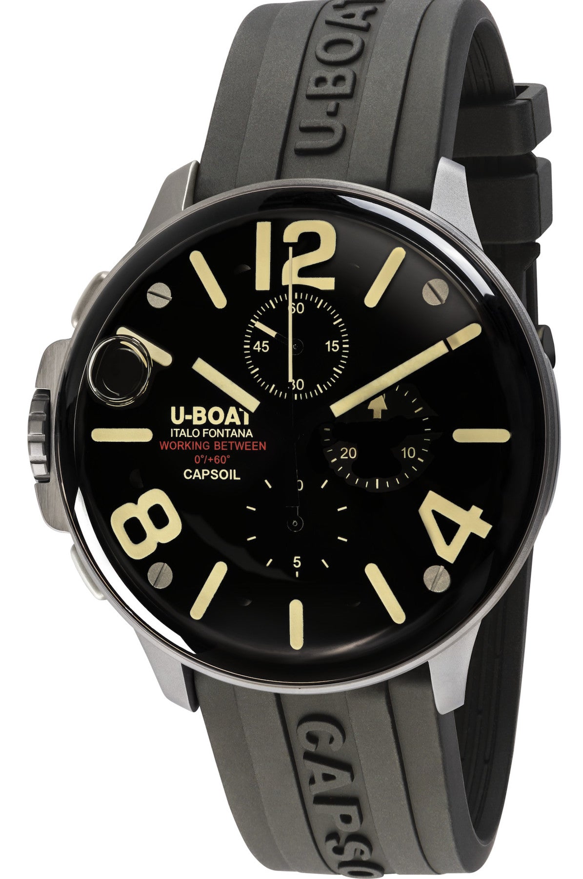U-boat Capsoil 45 Chrono Ss Rubber Strap