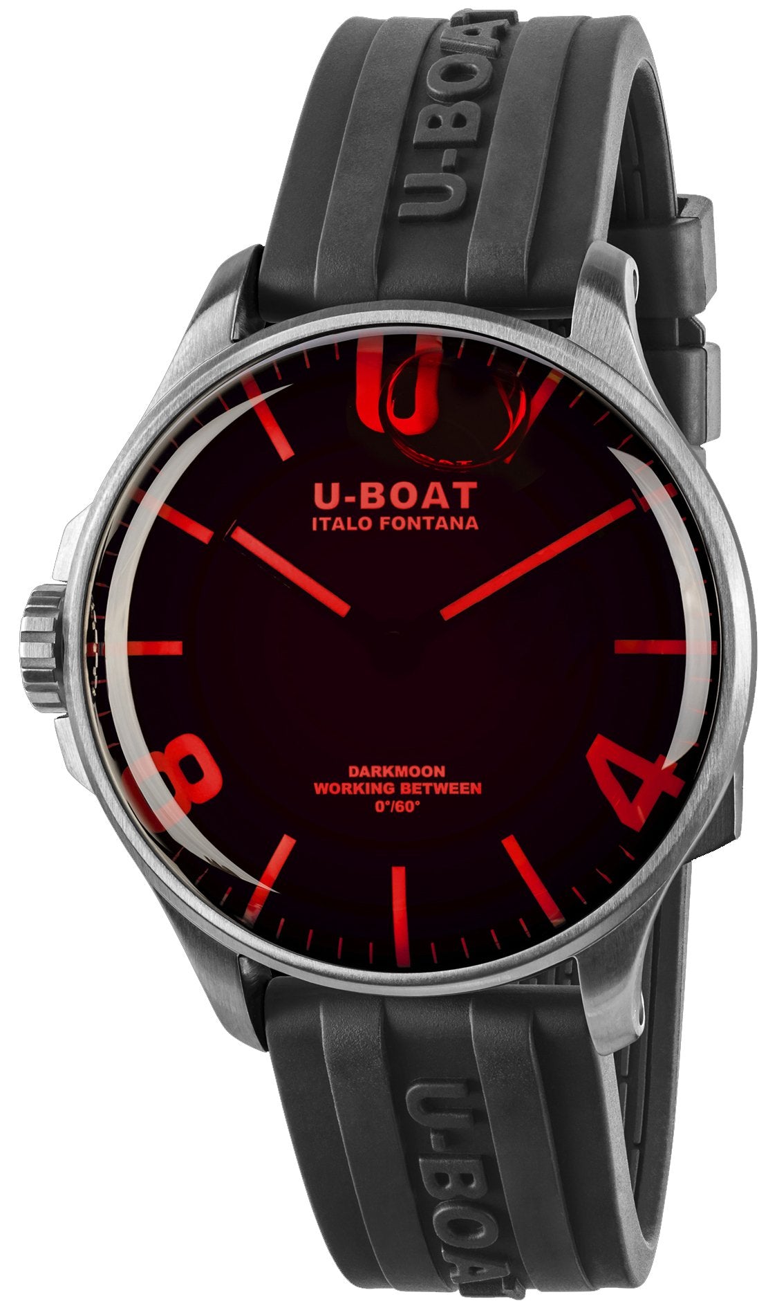 U-boat Darkmoon 44 Red Glass Ss