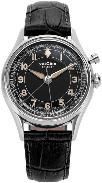 Vulcain Cricket Classique 39mm Black Khaki Numbers