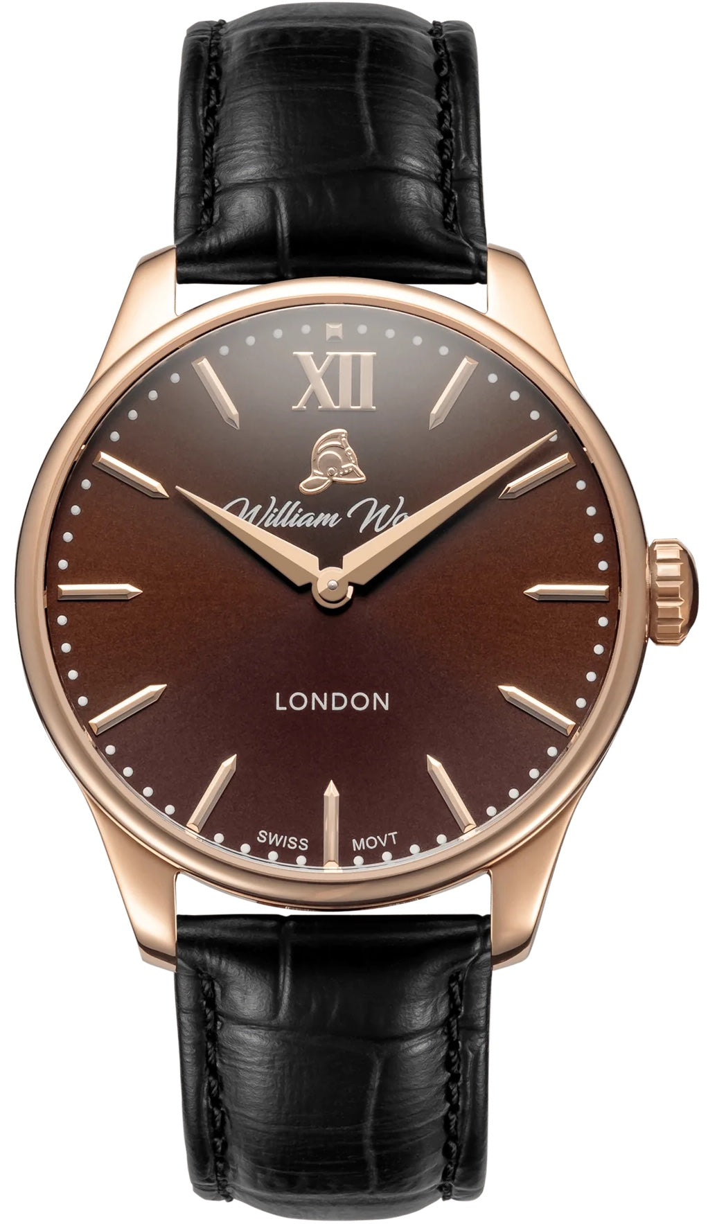 William Wood Chivalrous Chocolate Black Leather
