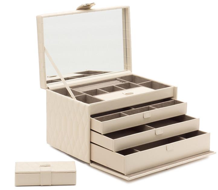 Wolf Jewellery Box Caroline Large Cream - Cream