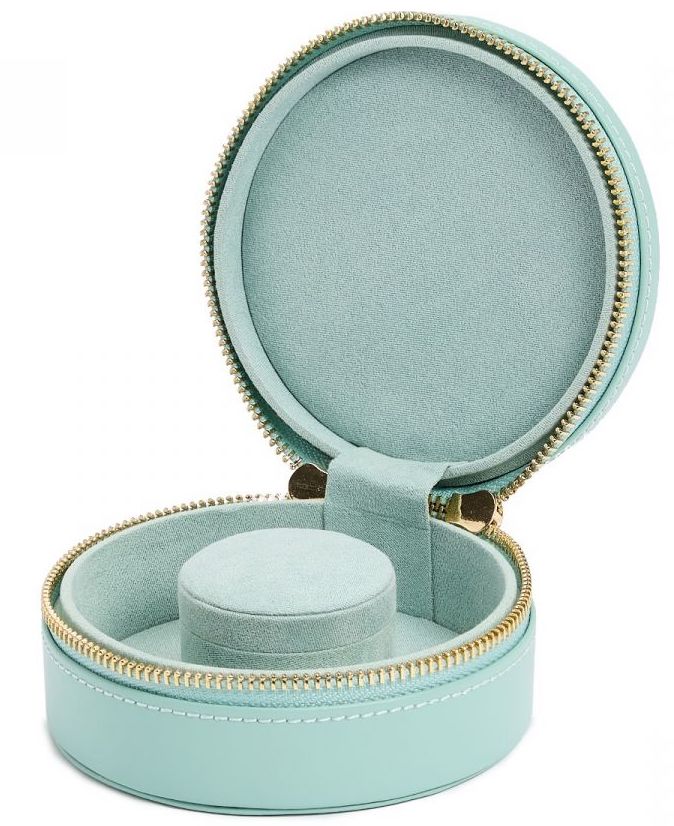 Wolf Jewellery Case Sophia Round Zip Case Jade - Green