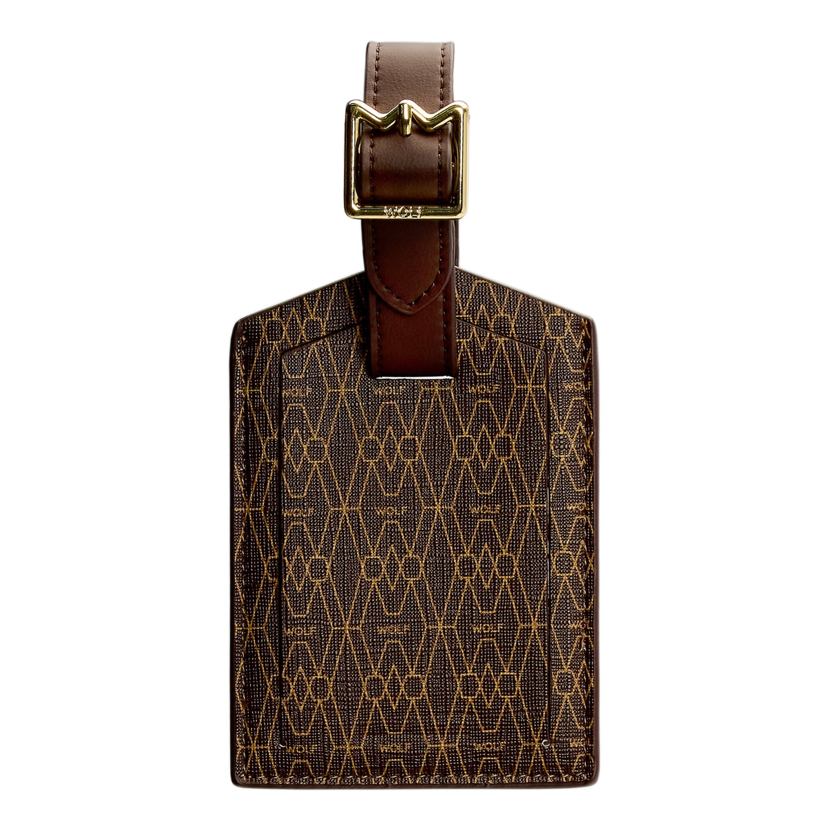 Wolf Signature Vegan Collection Brown Luggage Tag - Brown
