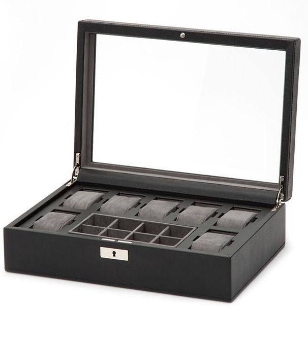 Wolf Watch Box Howard Black
