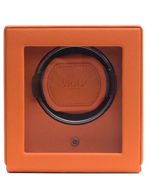 Wolf Watch Winder Cubs Single With Cover Orange