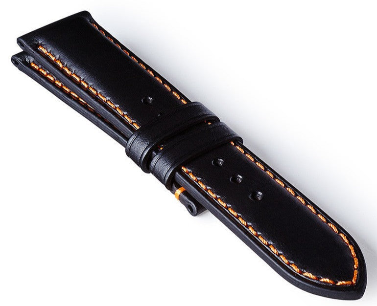 Bremont Strap Leather Black Orange 22mm Regular