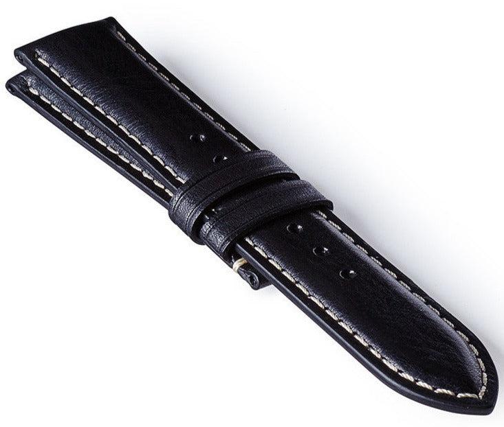 Bremont Strap Leather Black White 22mm Regular