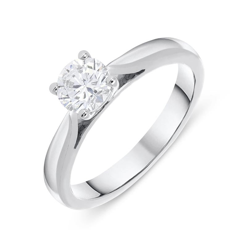Platinum 0.60ct Diamond Brilliant Cut Solitaire Ring - Option1 Value Platinum