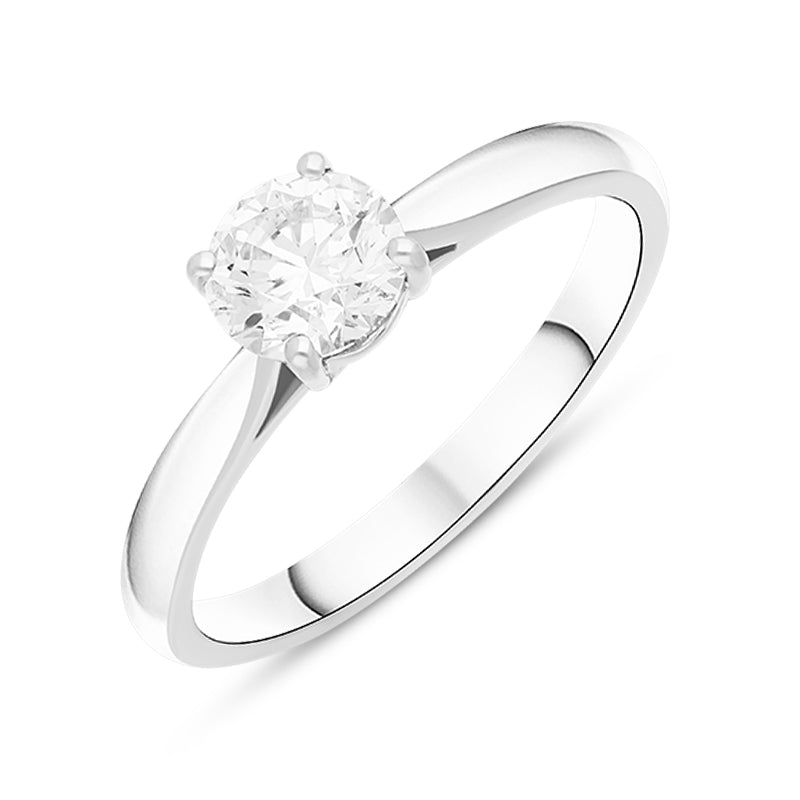 Platinum 1.01ct Diamond Round Brilliant Cut Solitaire Ring - Option1 Value Platinum