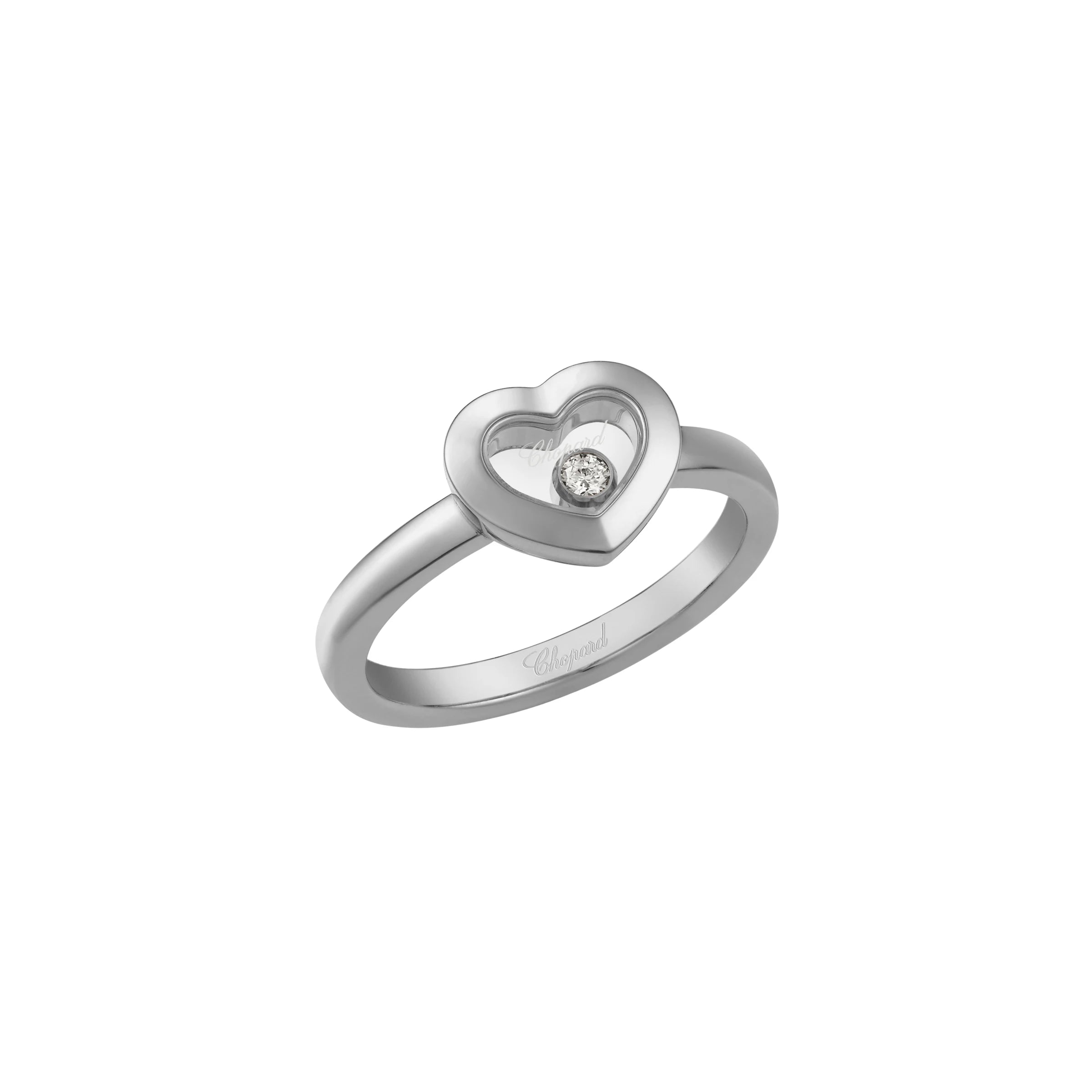 Chopard Happy Diamonds 18ct White Gold 0.05ct Diamond Ring - 57
