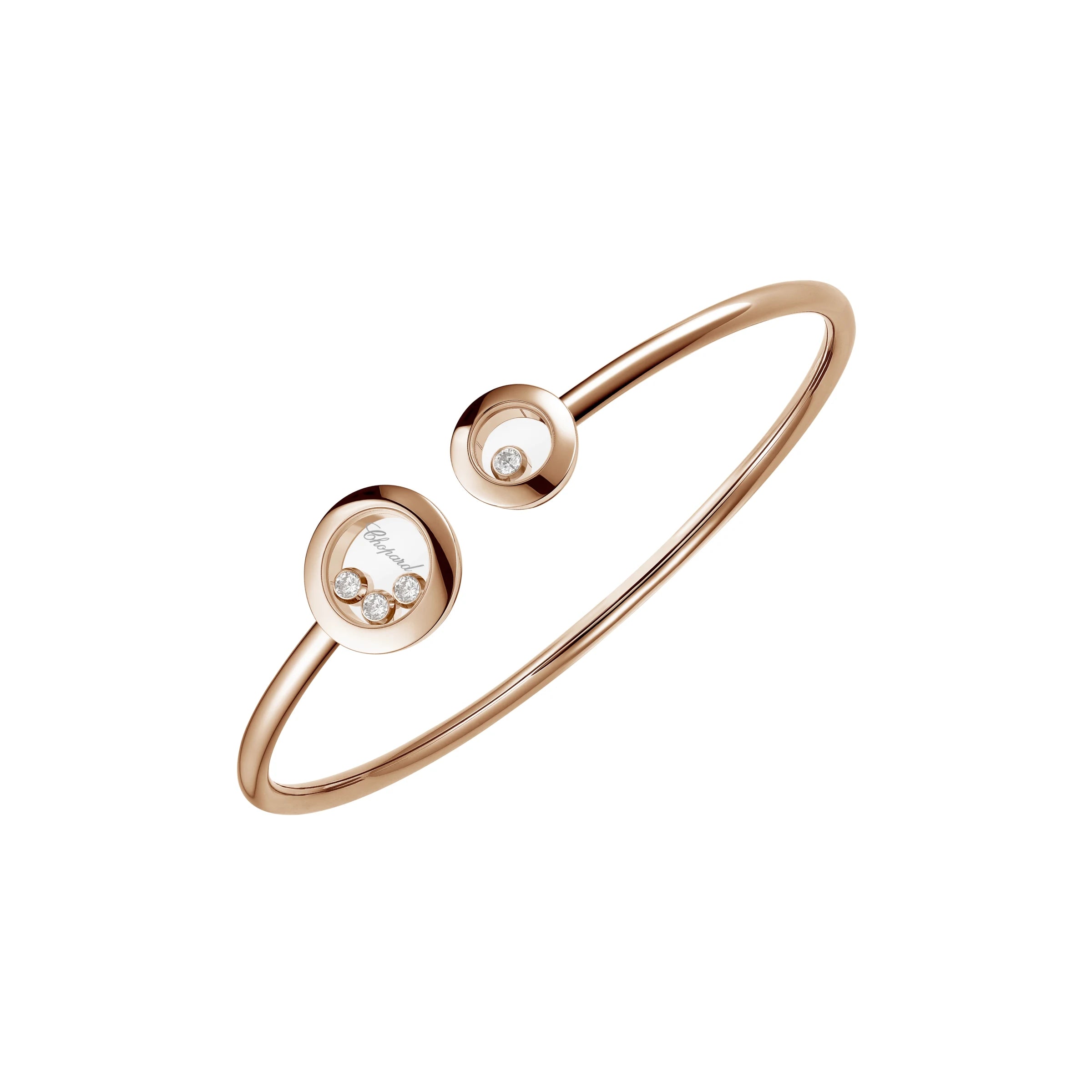 Chopard Happy Diamonds Icons 18ct Rose Gold Circle Bangle - Medium