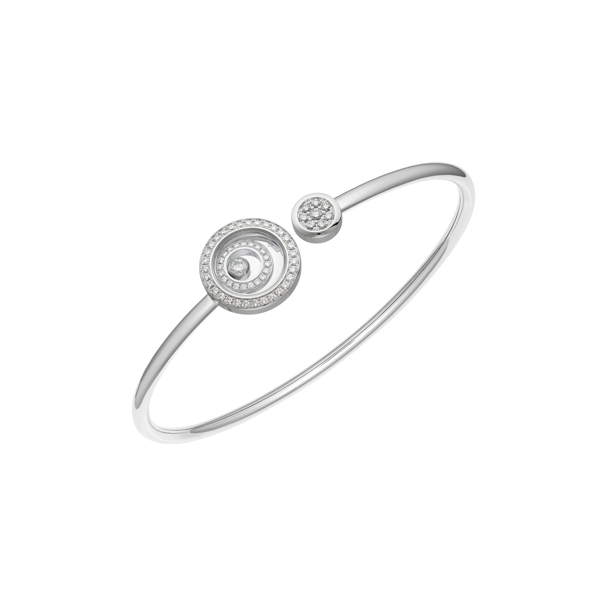 Chopard Happy Spirit 18ct White Gold 0.47ct Diamond Bangle - M