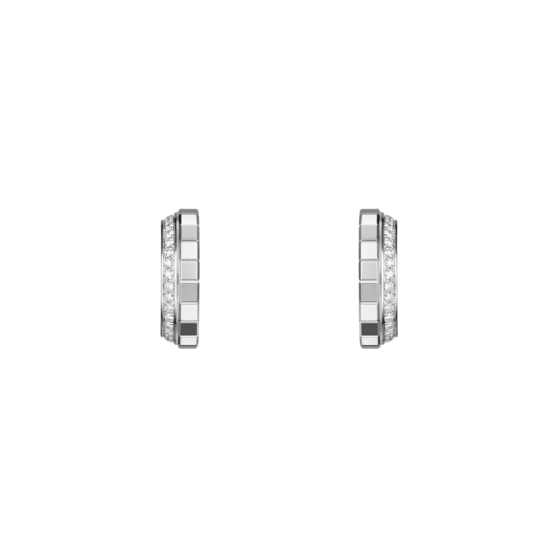 Chopard Ice Cube 18ct White Gold 0.24ct Diamond Hoop Earrings