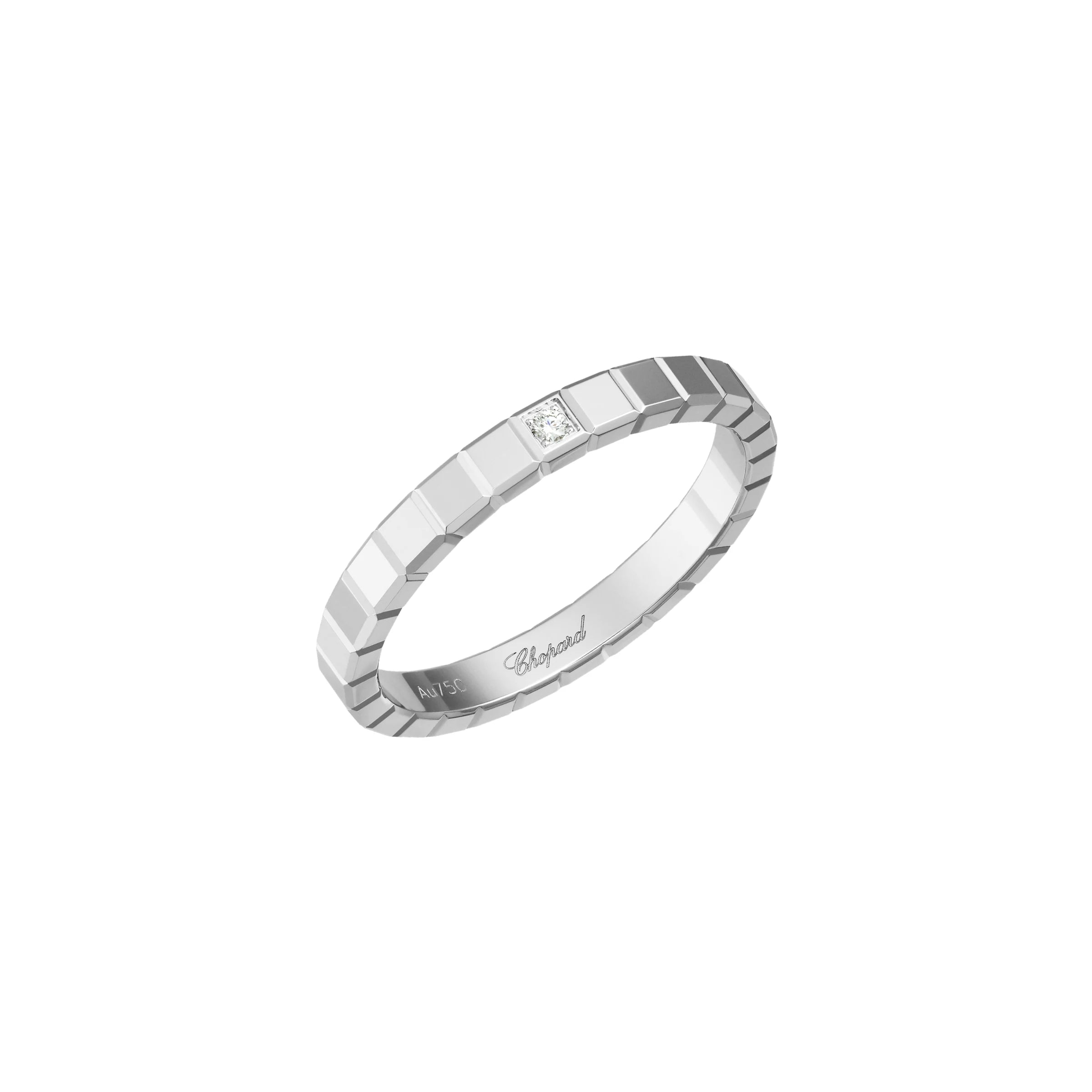 Chopard Ice Cube 18ct White Gold Diamond Medium Ring - 54