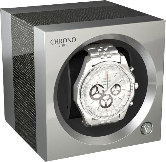 Chronovision One Watch Winder Bluetooth Argento High Gloss Chrome Silk