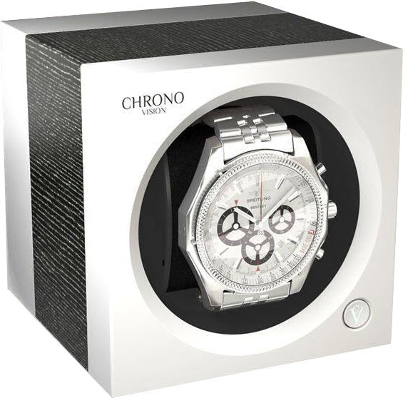 Chronovision One Watch Winder Bluetooth Argento Silk White Silk