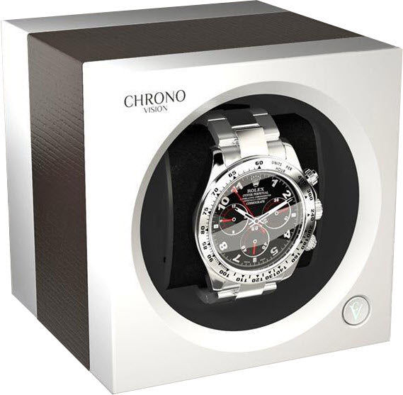 Chronovision One Watch Winder Bluetooth Oak Silk White Silk