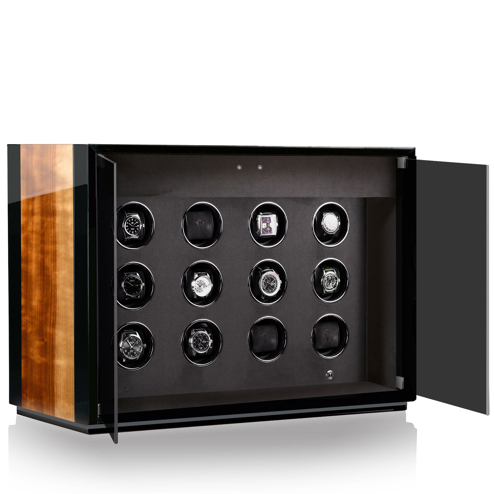 Chronovision Watch Winder Ambiance Xii Aurosso High Gloss Black High Gloss