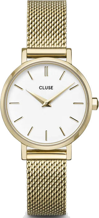 Cluse Boho Chic Petite Mesh White Gold
