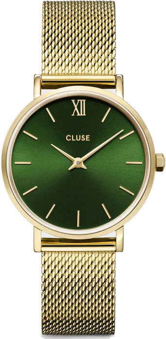 Cluse Minuit Mesh Green Gold